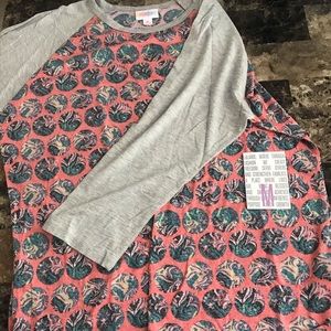 Lularoe medium Randy baseball tee NWT grey So soft